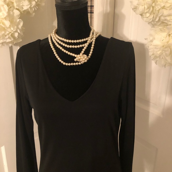 LAUREN Ralph Lauren  Women’s Black V Neckline Maxi Dress - Picture 5 of 9